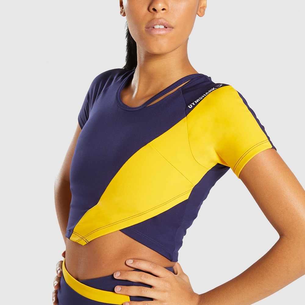 Gym shark asymmetrical crop top